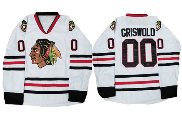 Women's White Chicago Blackhawks #00 Clark Griswold Stitched Jersey
